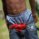 A youth wears his pants with underwear showing. (Joe Raedle/Getty Images)